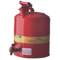 Justrite Manufacturing Co 7150140 Justrite 5 Gallon Red Steel Lab Safety Can With Faucet